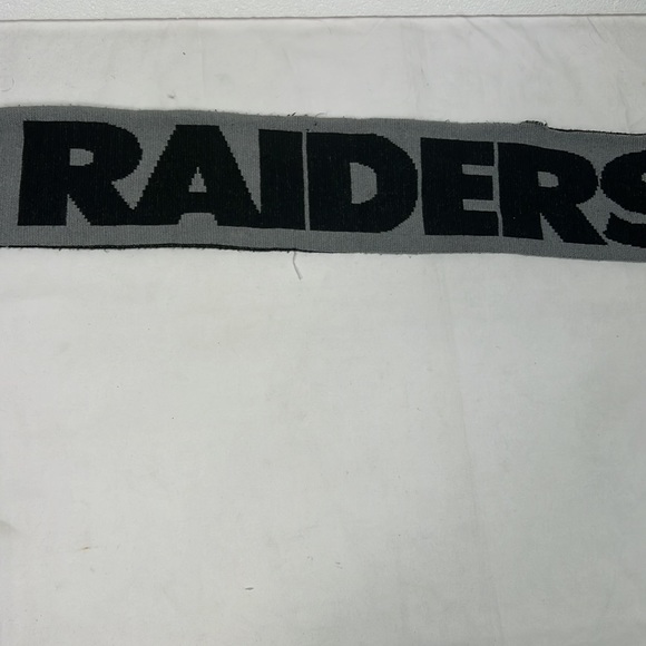 #1671 Raiders Gray & Black Scarf | Size: OS - Picture 2 of 5